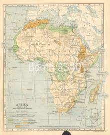 Africa Physical Map Showing Natural Regions