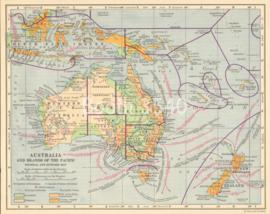 Australia And Islands Of The Pacific Political And Economic Map