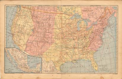 Commercial Map Of The United States Canada And Mexico