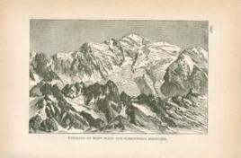 Panorama Of Mont Blanc And Surrounding Mountains