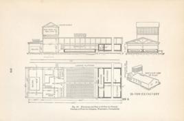 Elevations And Plan Of 50 Ton Ice Factory