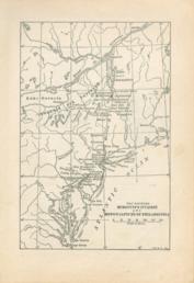Map Showing Burgoynes Invasion And Howes Capture Of Philadelphia