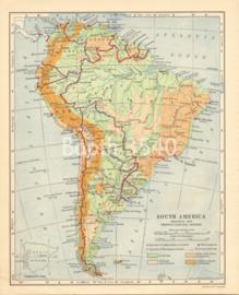 South America Political Map Showing Natural Regions