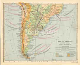South America Southern Section Political And Economic Map