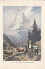 Swiss Peasants In A High Valley Near The Matterhorn