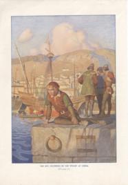 The Boy Columbus On The Wharf At Genoa