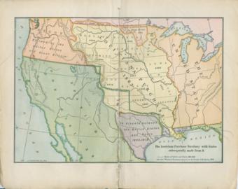 The Louisiana Purchase Territory With States Subsequently Made From It.