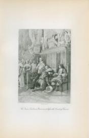 The Queen Embraces Grammont Before The Court Of France